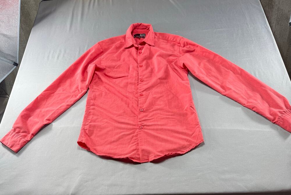 Mercer & Spring Men’s Small Coral Pink Button Front Long Sleeve Casual Shirt